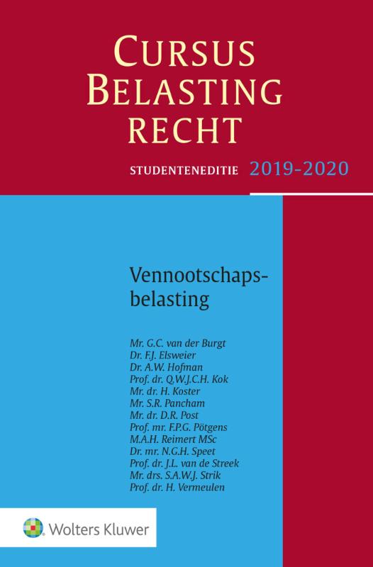 Studenteneditie Cursus Belastingrecht Vennootschapsbelasting 2019-2020