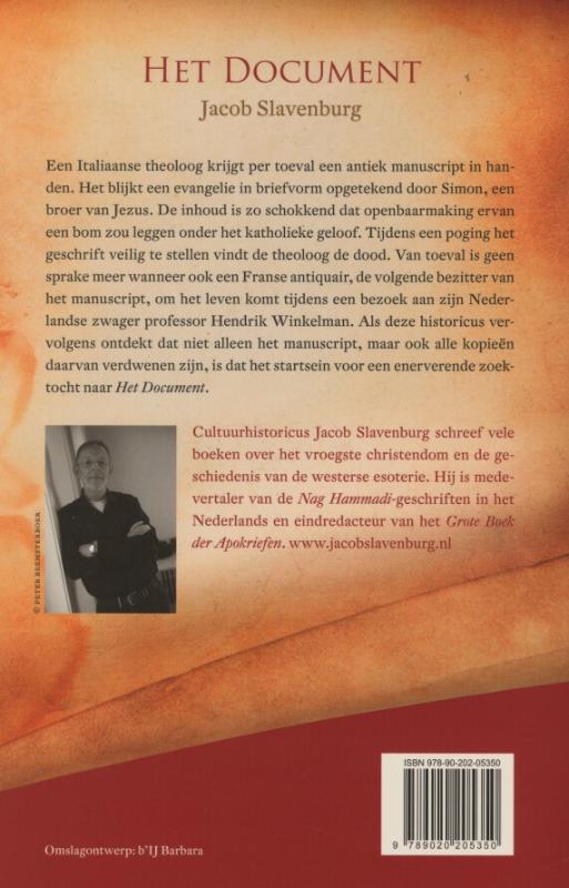 Het document achterkant