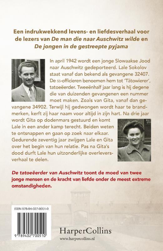 De tatoeëerder van Auschwitz achterkant