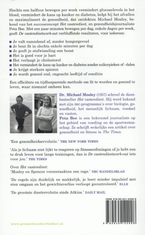 De vastendieetwork-out achterkant