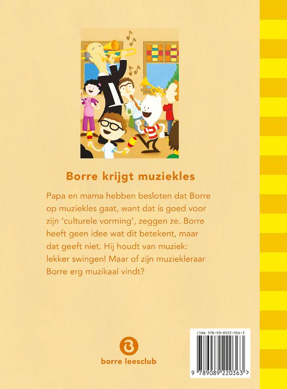 Borre krijgt muziekles / De Gestreepte Boekjes achterkant