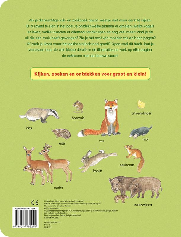 In het bos / Kijk- en zoekboek achterkant