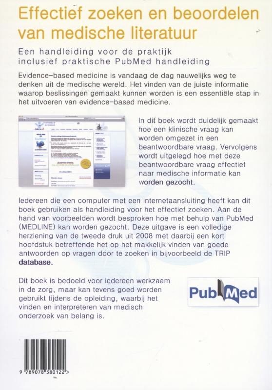Effectief zoeken en beoordelen van medische literatuur achterkant