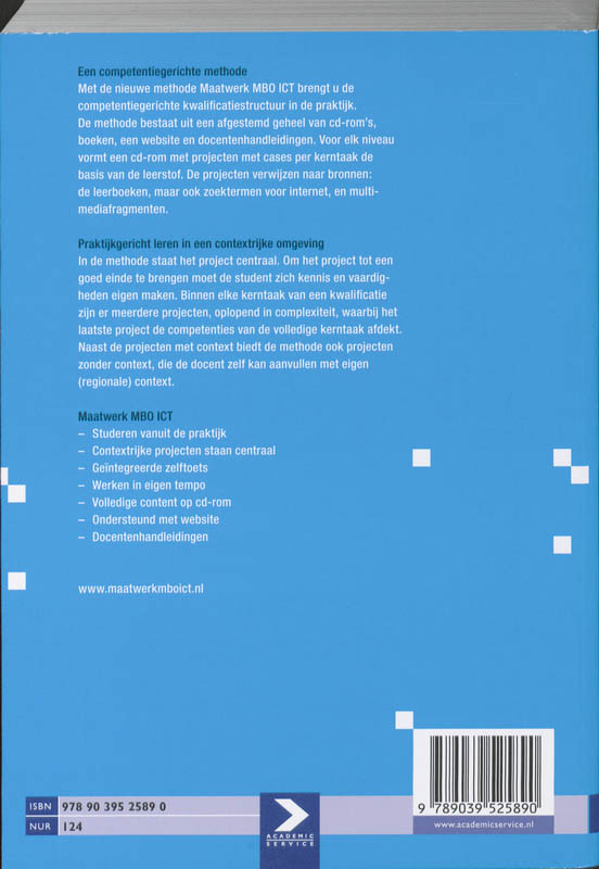 Installatie software niveau 3 / MBO-ICT reeks achterkant