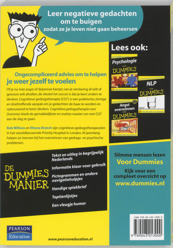 Cognitieve gedragstherapie voor Dummies / Voor Dummies achterkant