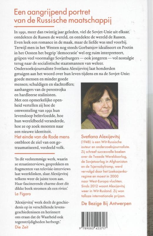 Het einde van de rode mens achterkant