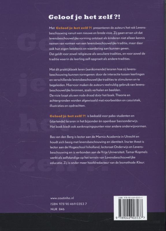 Geloof je het zelf? achterkant