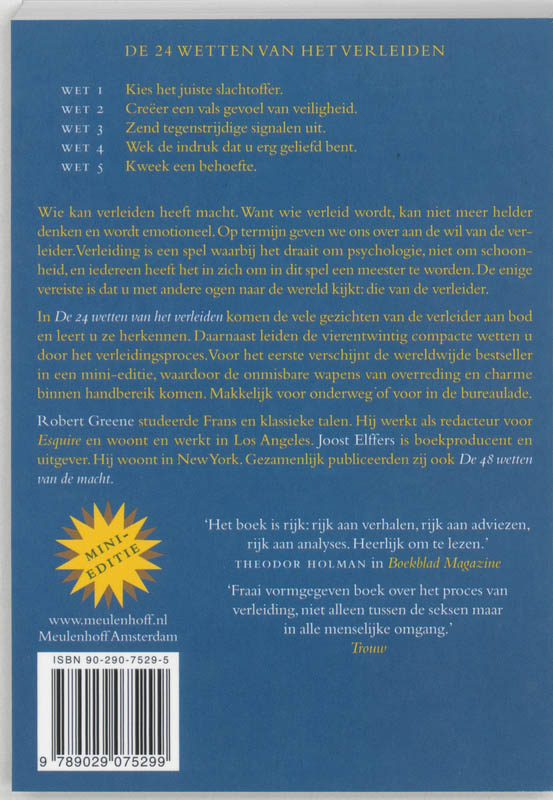 24 Wetten Van Het Verleiden Mini achterkant