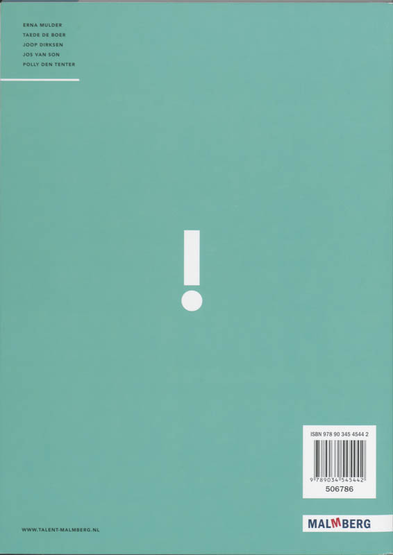 Talent 1 vmbo-t/havo differentiatieboek achterkant