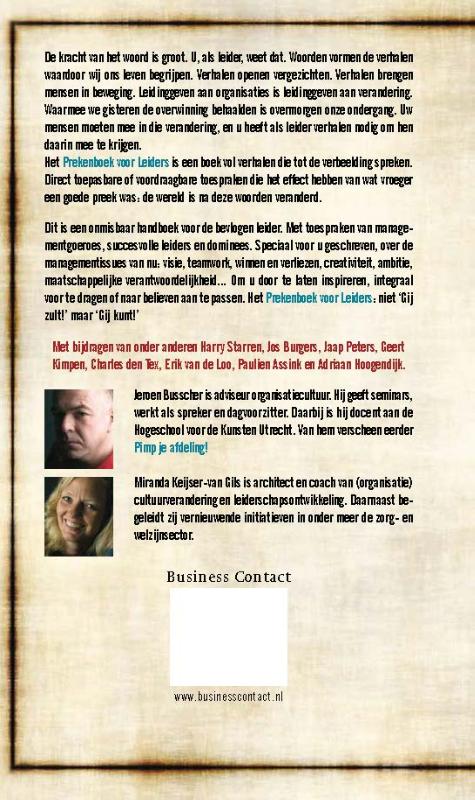 Prekenboek voor leiders achterkant