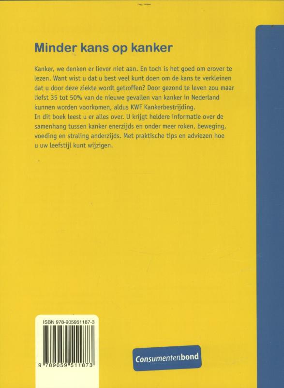 Minder kans op kanker achterkant