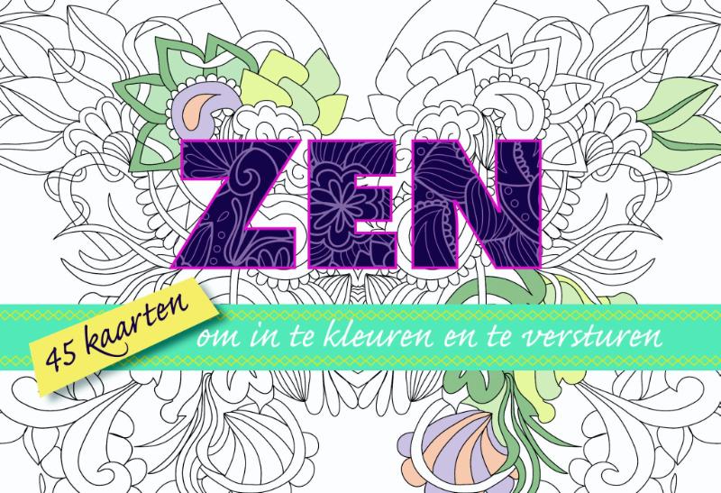 Zen, 45 kaarten om in te kleuren en te versturen