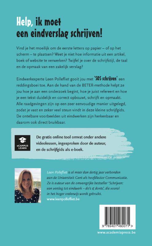 SOS schrijven achterkant