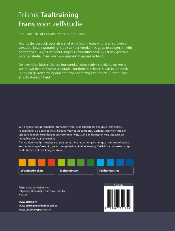 Frans voor zelfstudie achterkant