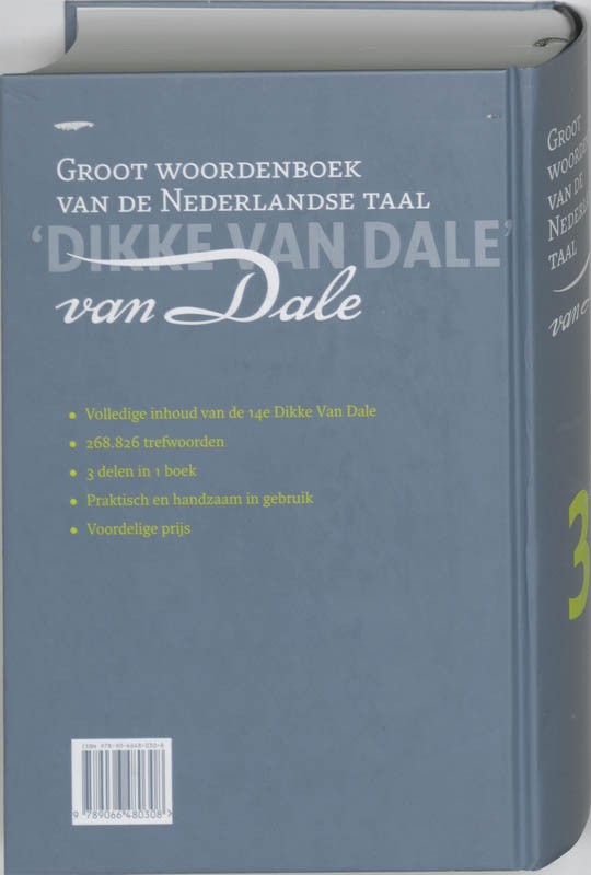 Van Dale Groot Woordenboek Vd Ned. Taal 3-In-1 achterkant