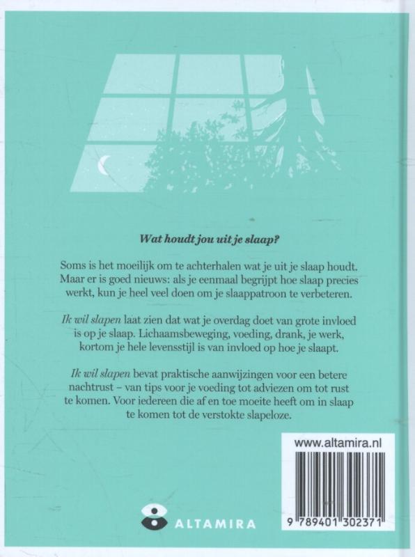 Ik wil slapen achterkant