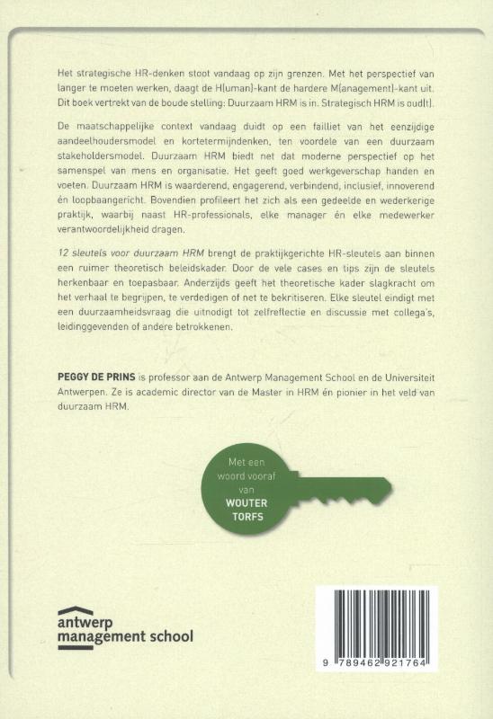 12 sleutels voor duurzaam HRM achterkant