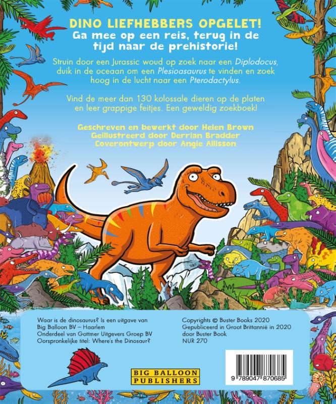 Waar is de dinosaurus? achterkant