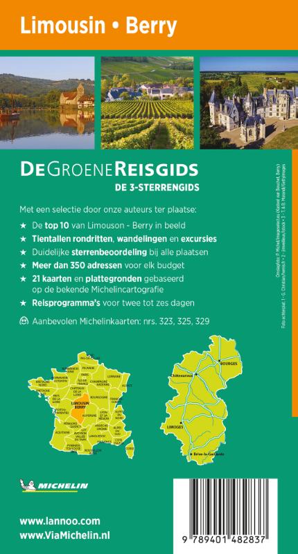 De Groene Reisgids - Limousin-Berry / Michelin Reisgids achterkant