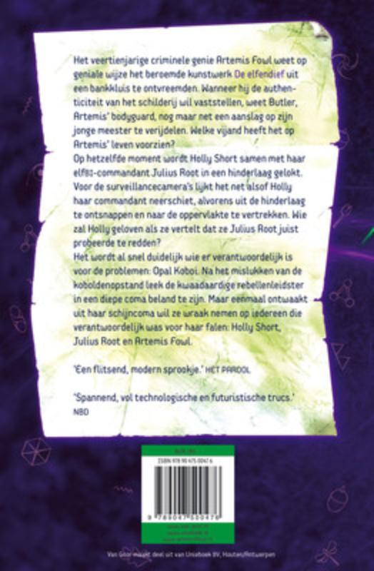 Artemis Fowl 4 - Het bedrog van Opal achterkant