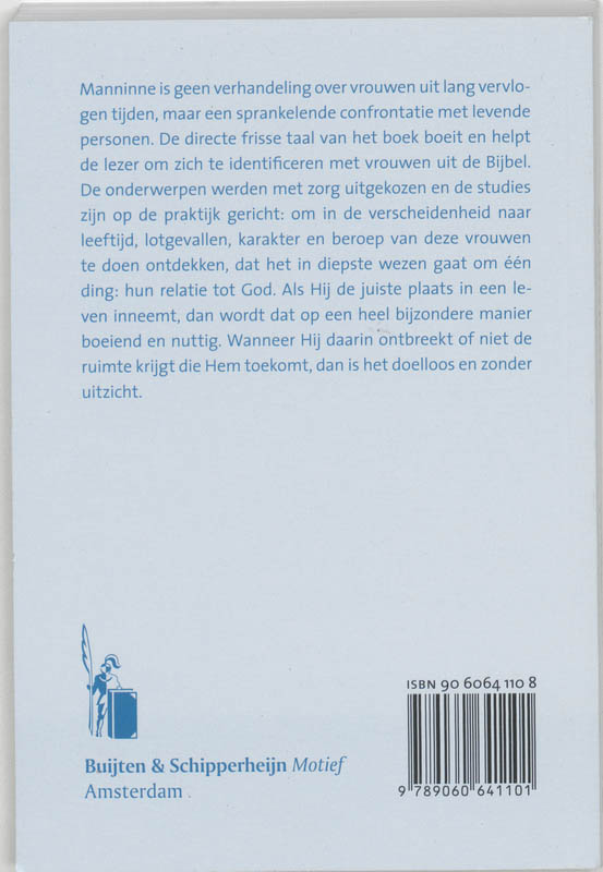 Zicht op de bijbel Telos 46 -   Manninne achterkant