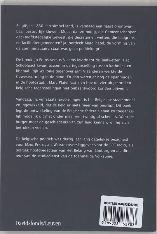 Communautaire geschiedenis van Belgie achterkant