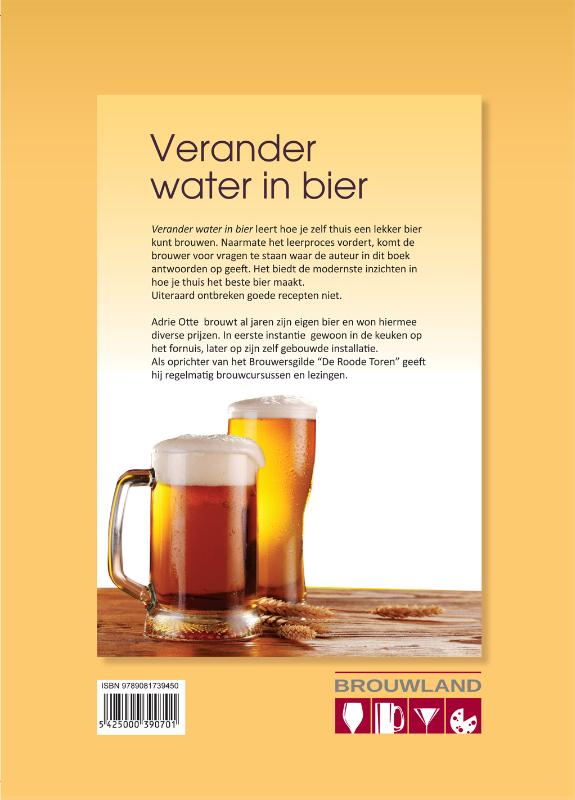 Verander water in bier achterkant