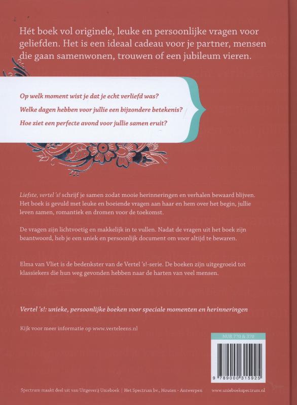 Liefste vertel s / Vertel eens achterkant