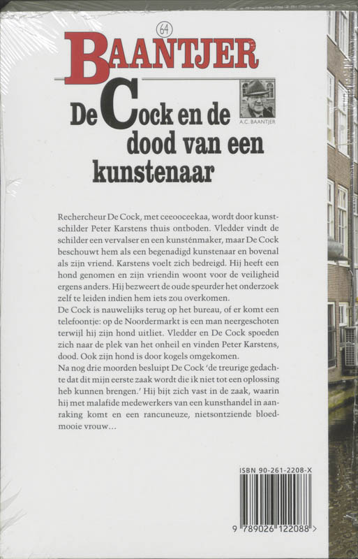 De Cock en de dood van een kunstenaar / Baantjer / 64 achterkant