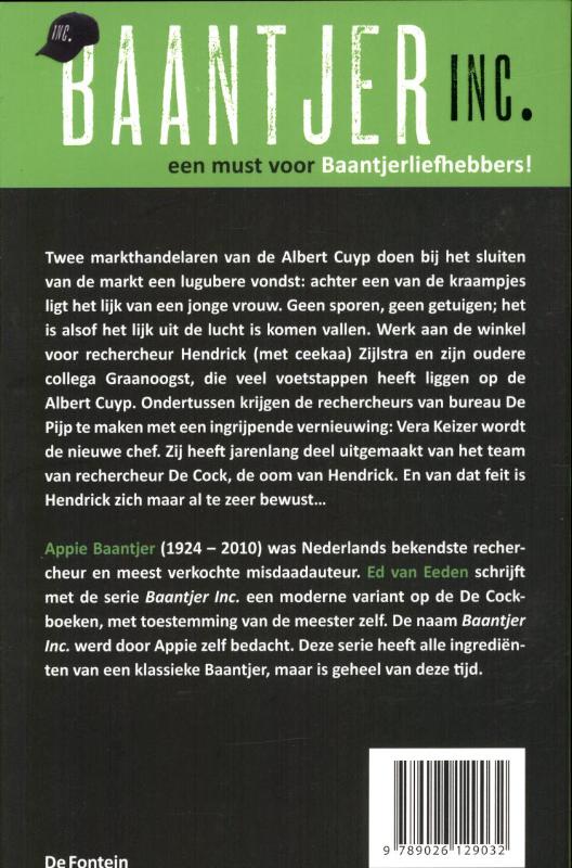 Moord op de Albert Cuyp / Baantjer Inc. / 3 achterkant