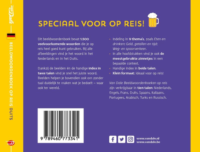 Van Dale Beeldwoordenboek op reis - Duits achterkant