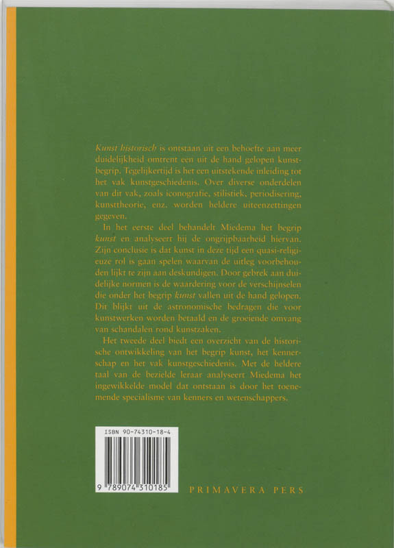 Kunst historisch achterkant