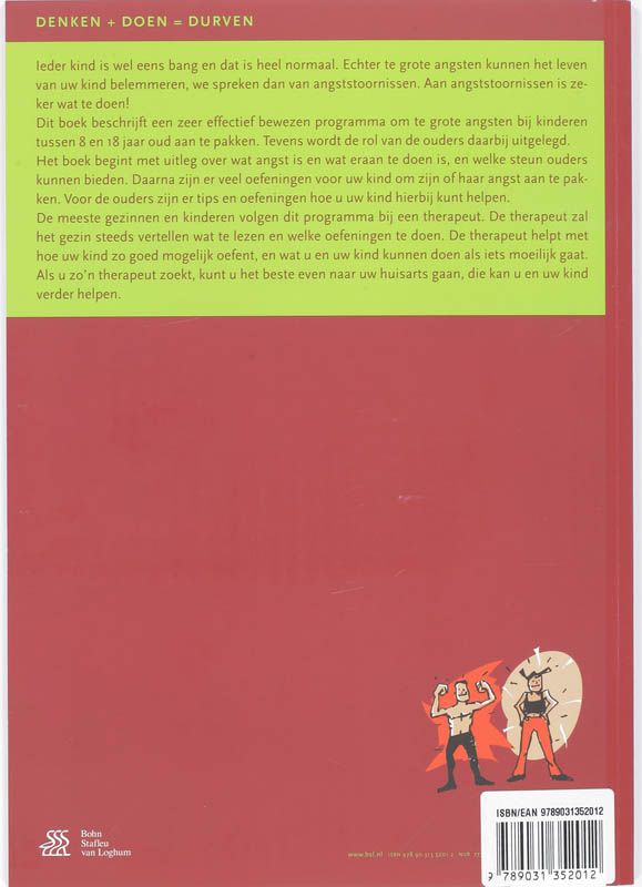 Denken + doen = durven / werkboek voor ouders / Kind en adolescent praktijkreeks achterkant