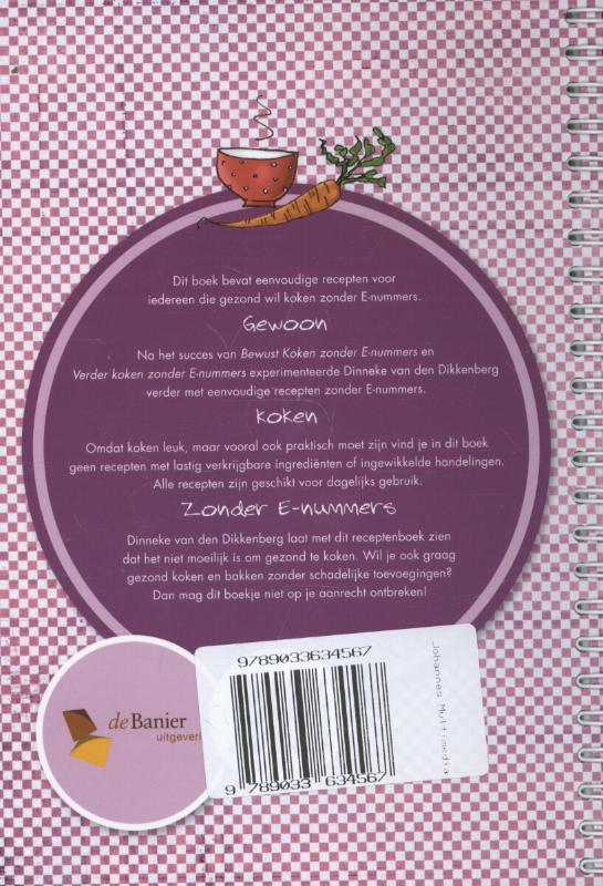 Gewoon koken zonder E-nummers achterkant