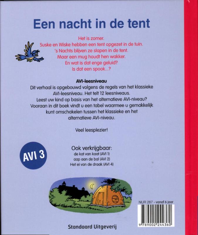 Junior Suske en Wiske - Junior Suske en Wiske Een nacht in de tent achterkant