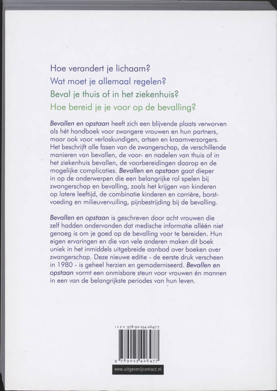 Bevallen En Opstaan achterkant