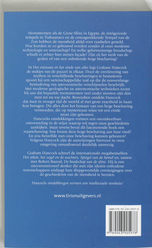 Het Ontstaan En Het Einde Van Alles achterkant