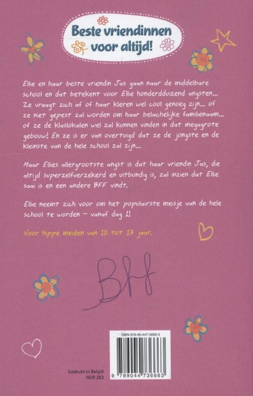 Beste vriendinnen voor altijd! Ellies nieuwe school achterkant