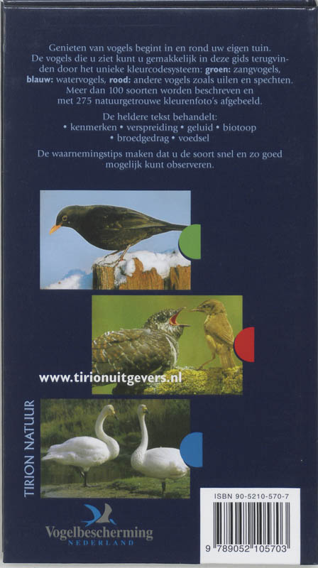 Vogels in en rond de tuin achterkant