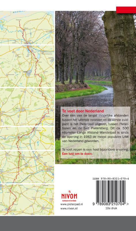 Pieterpad 1 Pieterburen-Vorden achterkant