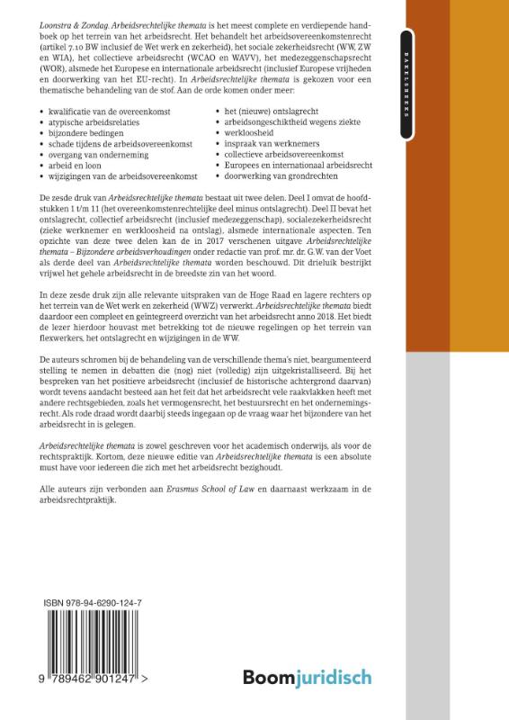Arbeidsrechtelijke themata / Bakelsreeks achterkant