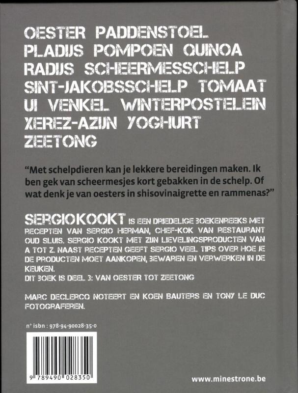 Van oester tot zeetong / Sergio kookt / 3 achterkant