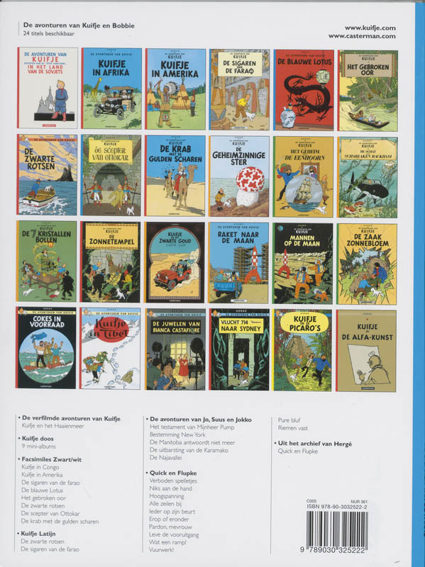 Kuifje 03 sigaren van de farao achterkant