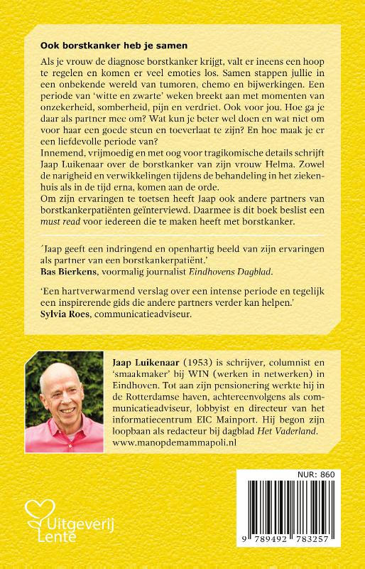 Man op de mammapoli achterkant