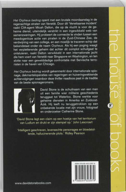 Het Orpheus bedrog achterkant