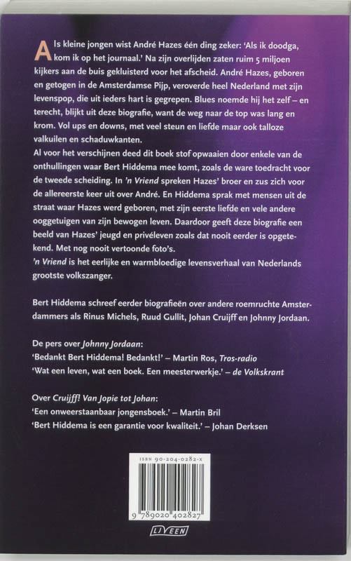 N Vriend Het Leven Van Andre Hazes achterkant