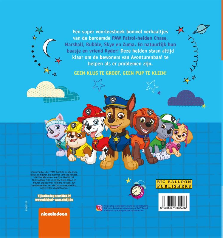 Groot voorleesboek / Paw Patrol achterkant