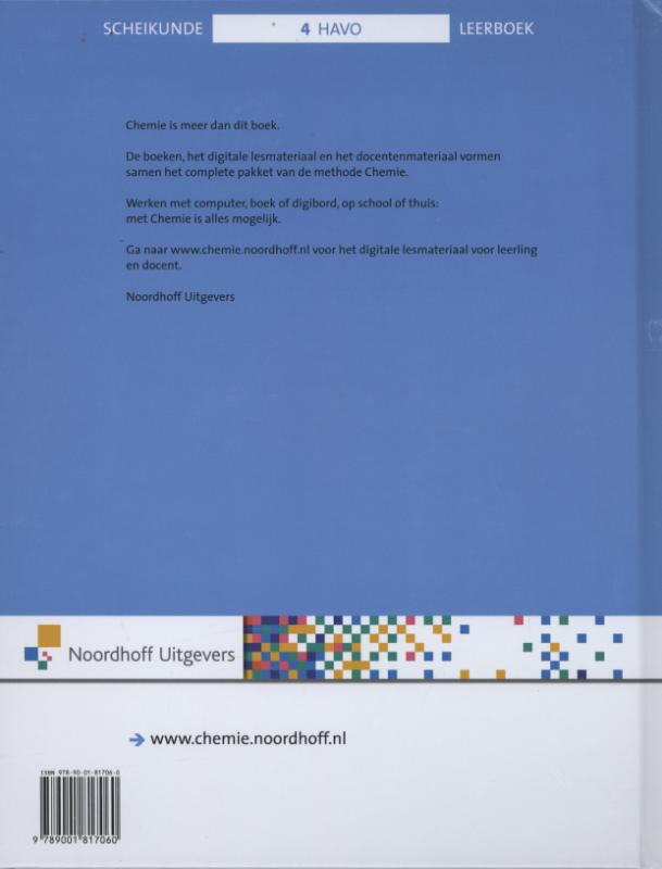 Chemie 4 havo scheikunde Leerboek achterkant