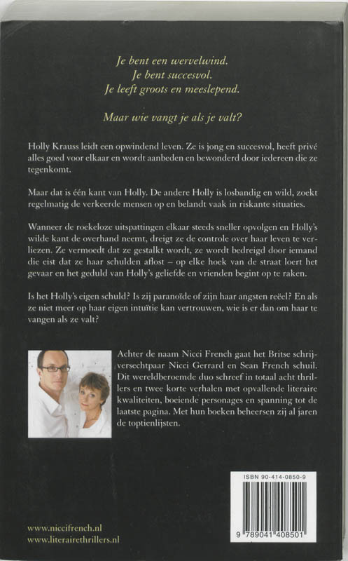 Vang Me Als Ik Val achterkant