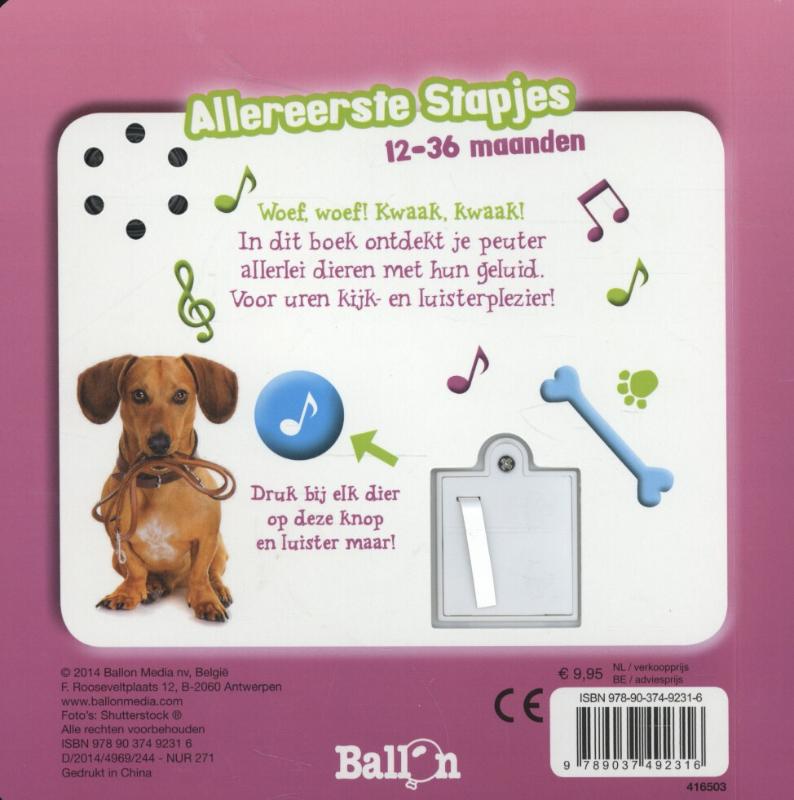 Allereerste stapjes  -   Dieren achterkant